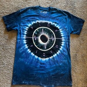 Liquid Blue Blue and Black Pink Floyd Tie-Dye Graphic Tee